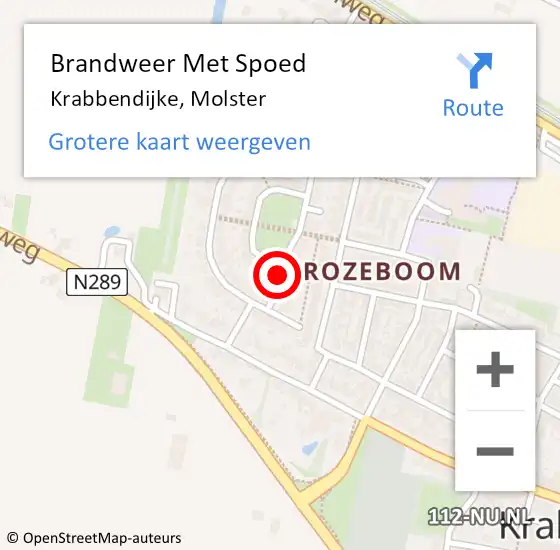 Locatie op kaart van de 112 melding: Brandweer Met Spoed Naar Krabbendijke, Molster op 15 februari 2014 08:54