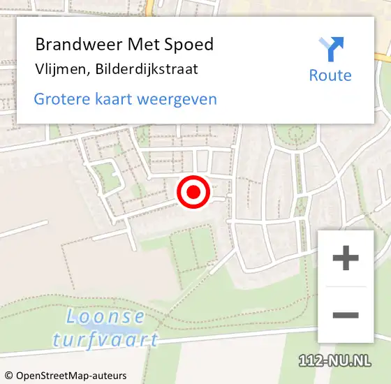 Locatie op kaart van de 112 melding: Brandweer Met Spoed Naar Vlijmen, Bilderdijkstraat op 5 februari 2018 01:31