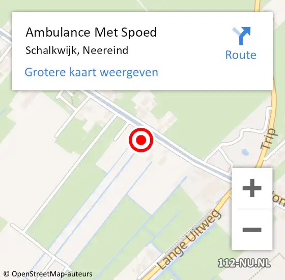 Locatie op kaart van de 112 melding: Ambulance Met Spoed Naar Schalkwijk, Neereind op 5 februari 2018 02:56