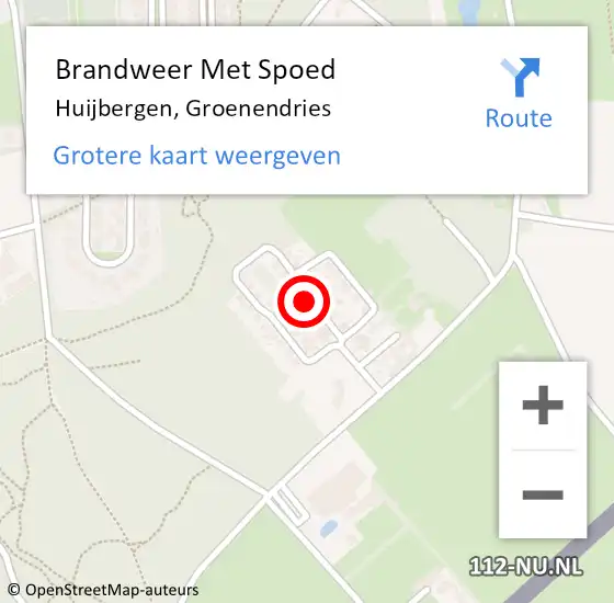 Locatie op kaart van de 112 melding: Brandweer Met Spoed Naar Huijbergen, Groenendries op 5 februari 2018 09:21