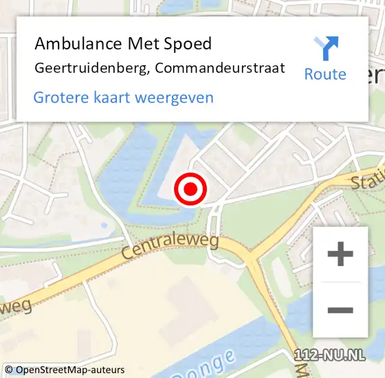 Locatie op kaart van de 112 melding: Ambulance Met Spoed Naar Geertruidenberg, Commandeurstraat op 5 februari 2018 09:34