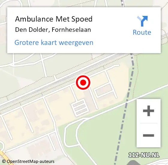 Locatie op kaart van de 112 melding: Ambulance Met Spoed Naar Den Dolder, Fornheselaan op 5 februari 2018 10:29