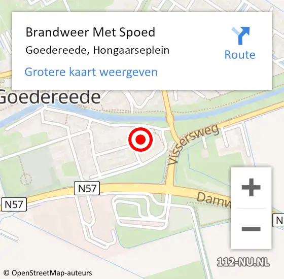 Locatie op kaart van de 112 melding: Brandweer Met Spoed Naar Goedereede, Hongaarseplein op 5 februari 2018 18:14