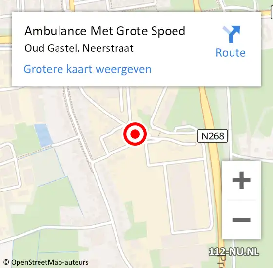 Locatie op kaart van de 112 melding: Ambulance Met Grote Spoed Naar Oud Gastel, Neerstraat op 6 februari 2018 02:45