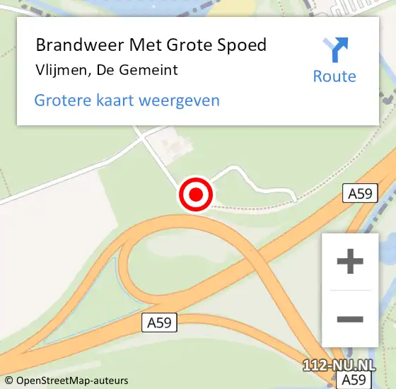 Locatie op kaart van de 112 melding: Brandweer Met Grote Spoed Naar Vlijmen, De Gemeint op 6 februari 2018 17:09