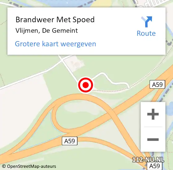 Locatie op kaart van de 112 melding: Brandweer Met Spoed Naar Vlijmen, De Gemeint op 6 februari 2018 18:07