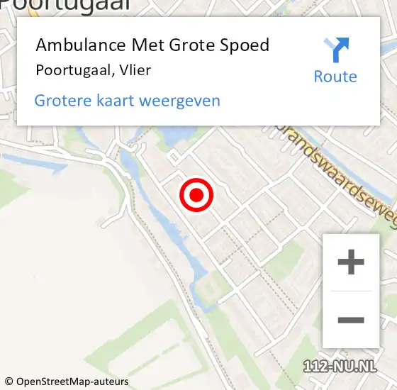 Locatie op kaart van de 112 melding: Ambulance Met Grote Spoed Naar Poortugaal, Vlier op 6 februari 2018 18:38