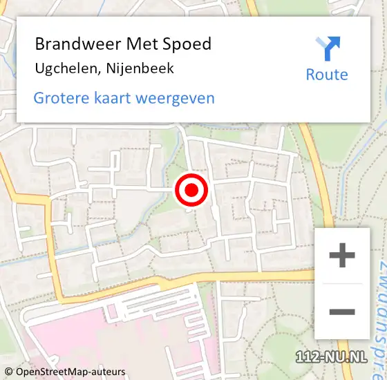 Locatie op kaart van de 112 melding: Brandweer Met Spoed Naar Ugchelen, Nijenbeek op 7 februari 2018 10:15