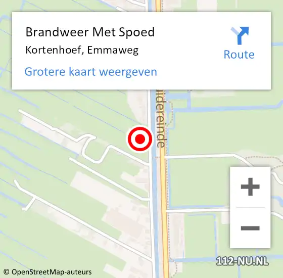 Locatie op kaart van de 112 melding: Brandweer Met Spoed Naar Kortenhoef, Emmaweg op 7 februari 2018 17:30