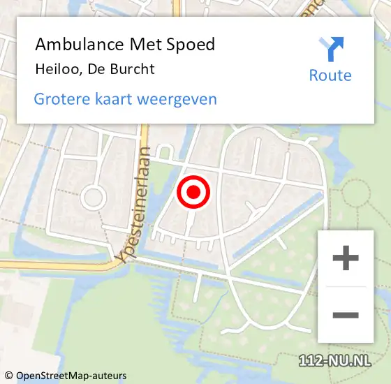 Locatie op kaart van de 112 melding: Ambulance Met Spoed Naar Heiloo, De Burcht op 7 februari 2018 23:22