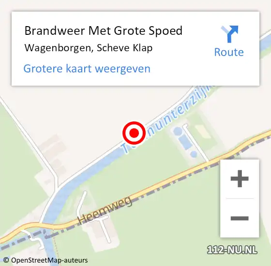 Locatie op kaart van de 112 melding: Brandweer Met Grote Spoed Naar Wagenborgen, Scheve Klap op 9 februari 2018 13:42