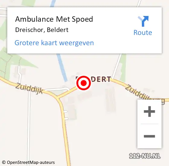 Locatie op kaart van de 112 melding: Ambulance Met Spoed Naar Dreischor, Beldert op 10 februari 2018 01:36