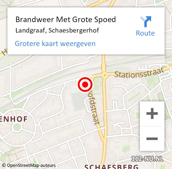 Locatie op kaart van de 112 melding: Brandweer Met Grote Spoed Naar Landgraaf, Schaesbergerhof op 10 februari 2018 08:03