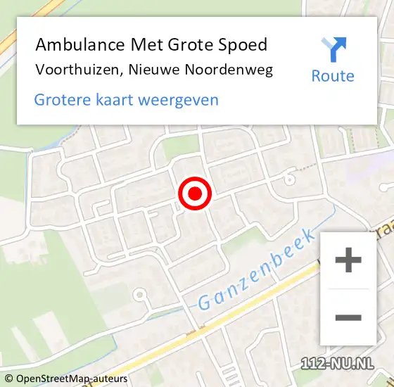 Locatie op kaart van de 112 melding: Ambulance Met Grote Spoed Naar Voorthuizen, Nieuwe Noordenweg op 11 februari 2018 02:11