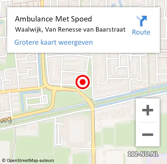 Locatie op kaart van de 112 melding: Ambulance Met Spoed Naar Waalwijk, Van Renesse van Baarstraat op 11 februari 2018 04:42