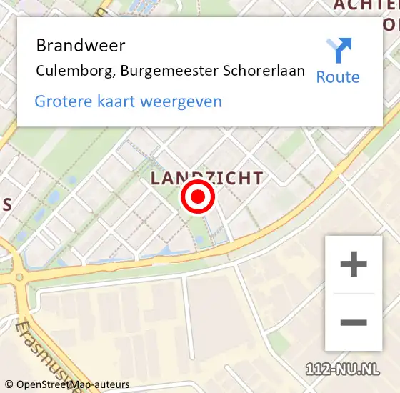 Locatie op kaart van de 112 melding: Brandweer Culemborg, Burgemeester Schorerlaan op 11 februari 2018 15:09