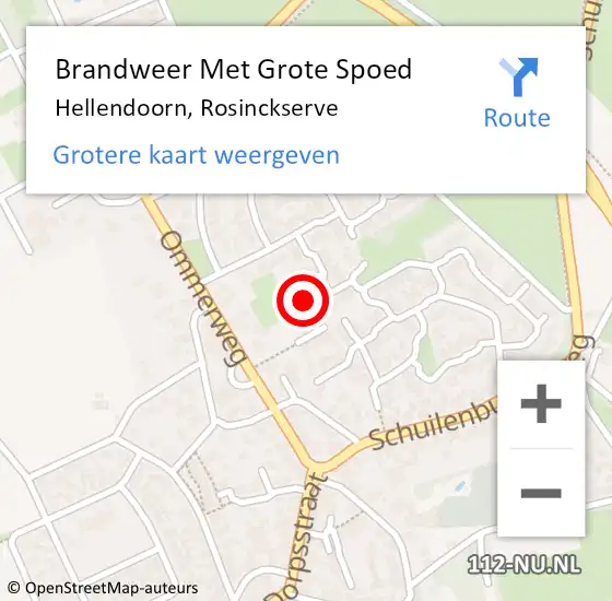 Locatie op kaart van de 112 melding: Brandweer Met Grote Spoed Naar Hellendoorn, Rosinckserve op 11 februari 2018 18:11