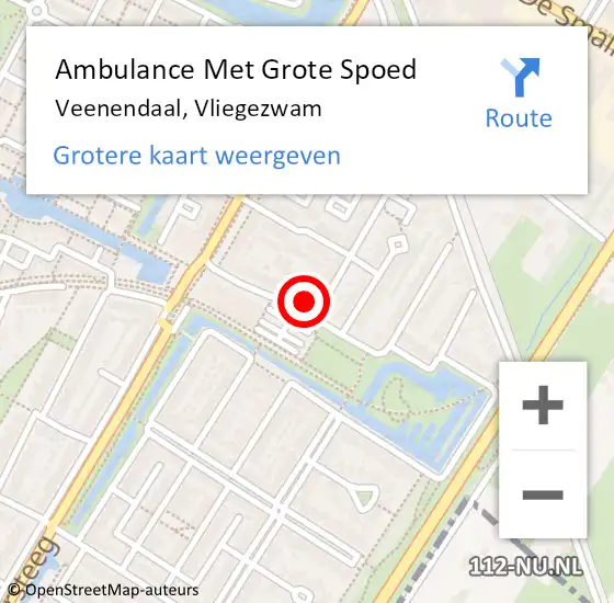 Locatie op kaart van de 112 melding: Ambulance Met Grote Spoed Naar Veenendaal, Vliegezwam op 12 februari 2018 18:40