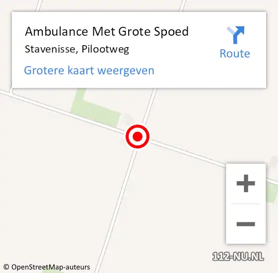 Locatie op kaart van de 112 melding: Ambulance Met Grote Spoed Naar Stavenisse, Pilootweg op 12 februari 2018 19:06