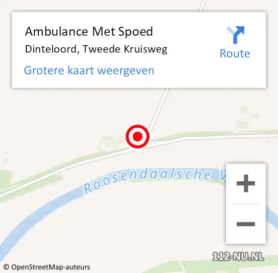 Locatie op kaart van de 112 melding: Ambulance Met Spoed Naar Dinteloord, Tweede Kruisweg op 13 februari 2018 00:58