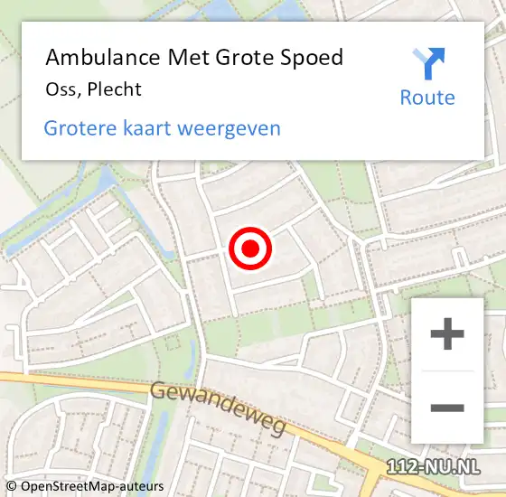 Locatie op kaart van de 112 melding: Ambulance Met Grote Spoed Naar Oss, Plecht op 14 februari 2018 00:26