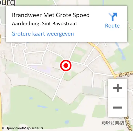 Locatie op kaart van de 112 melding: Brandweer Met Grote Spoed Naar Aardenburg, Sint Bavostraat op 14 februari 2018 08:11