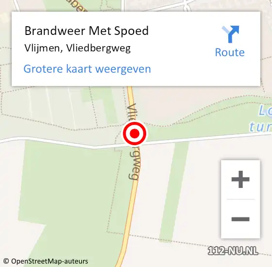 Locatie op kaart van de 112 melding: Brandweer Met Spoed Naar Vlijmen, Vliedbergweg op 14 februari 2018 18:12