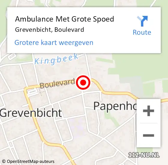 Locatie op kaart van de 112 melding: Ambulance Met Grote Spoed Naar Grevenbicht, Boulevard op 15 februari 2018 05:49