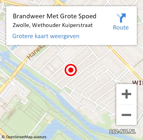 Locatie op kaart van de 112 melding: Brandweer Met Grote Spoed Naar Zwolle, A28 R hectometerpaal: 91,0 op 15 februari 2018 09:16