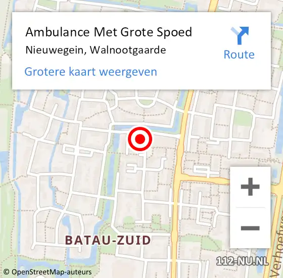 Locatie op kaart van de 112 melding: Ambulance Met Grote Spoed Naar Nieuwegein, Walnootgaarde op 15 februari 2018 12:33