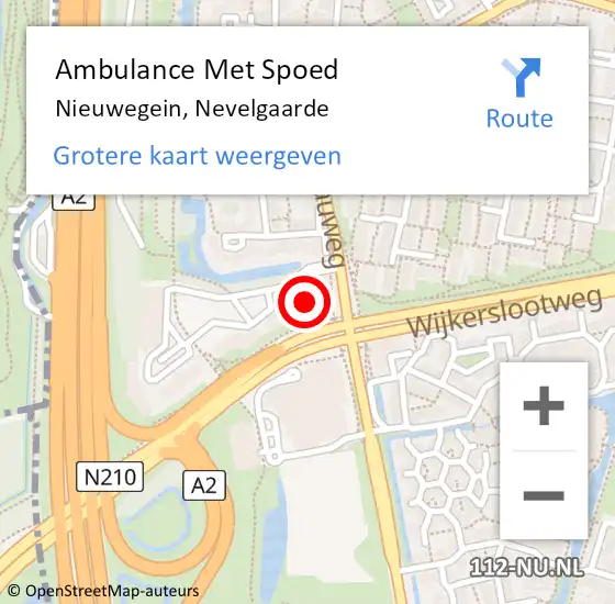 Locatie op kaart van de 112 melding: Ambulance Met Spoed Naar Nieuwegein, Nevelgaarde op 16 februari 2018 07:42