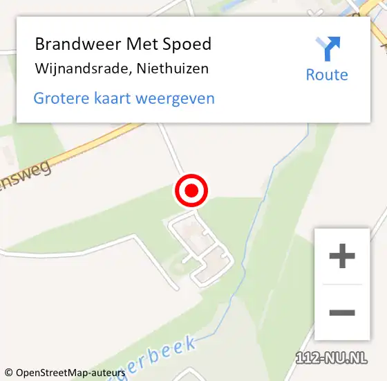 Locatie op kaart van de 112 melding: Brandweer Met Spoed Naar Wijnandsrade, Niethuizen op 16 februari 2018 17:07