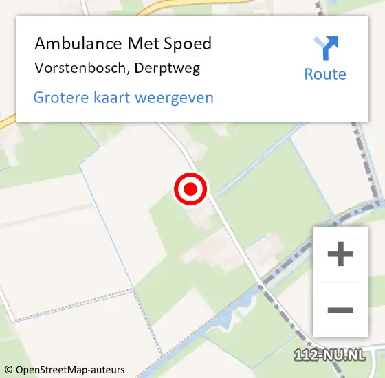 Locatie op kaart van de 112 melding: Ambulance Met Spoed Naar Vorstenbosch, Derptweg op 17 februari 2018 09:37