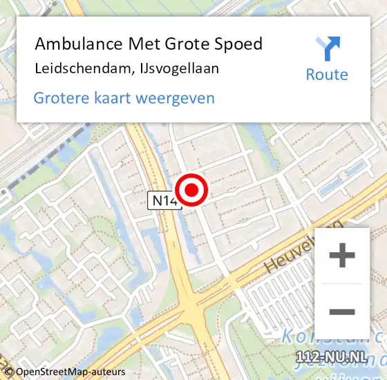 Locatie op kaart van de 112 melding: Ambulance Met Grote Spoed Naar Leidschendam, IJsvogellaan op 17 februari 2018 10:21