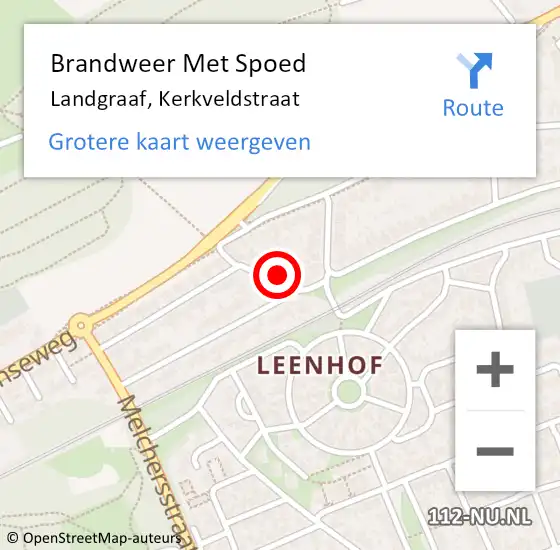 Locatie op kaart van de 112 melding: Brandweer Met Spoed Naar Landgraaf, Kerkveldstraat op 17 februari 2018 21:18