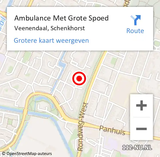 Locatie op kaart van de 112 melding: Ambulance Met Grote Spoed Naar Veenendaal, Schenkhorst op 18 februari 2018 00:14