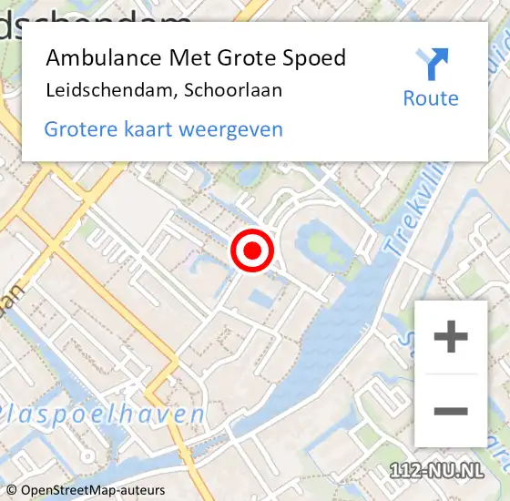 Locatie op kaart van de 112 melding: Ambulance Met Grote Spoed Naar Leidschendam, Schoorlaan op 18 februari 2018 01:37