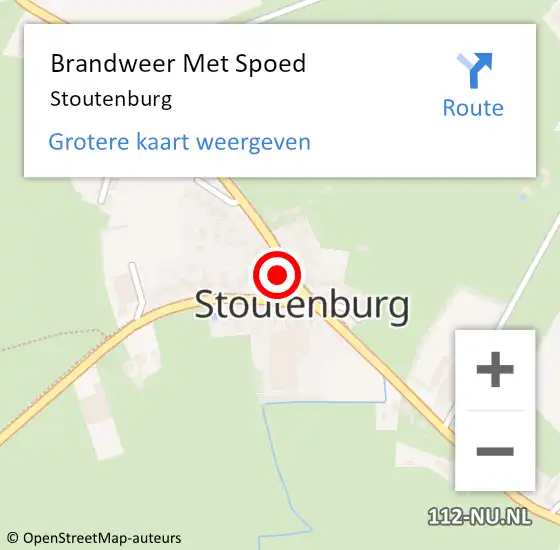 Locatie op kaart van de 112 melding: Brandweer Met Spoed Naar Stoutenburg op 18 februari 2018 12:23