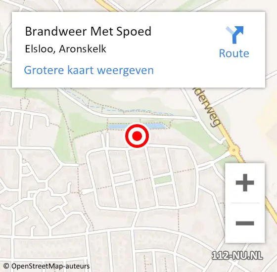 Locatie op kaart van de 112 melding: Brandweer Met Spoed Naar Elsloo, Aronskelk op 18 februari 2018 16:33