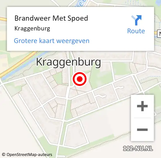 Locatie op kaart van de 112 melding: Brandweer Met Spoed Naar Kraggenburg op 18 februari 2018 18:12