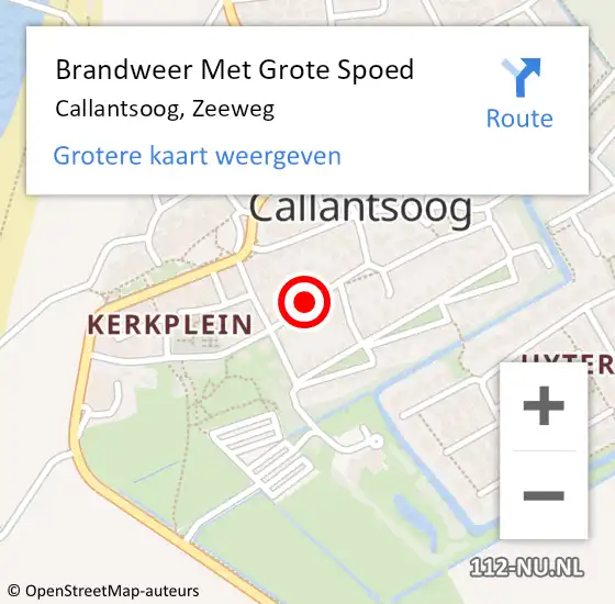 Locatie op kaart van de 112 melding: Brandweer Met Grote Spoed Naar Callantsoog, Zeeweg op 19 februari 2018 10:25