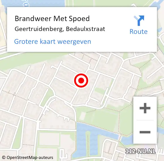 Locatie op kaart van de 112 melding: Brandweer Met Spoed Naar Geertruidenberg, Bedaulxstraat op 19 februari 2018 11:38