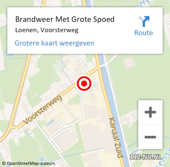 Locatie op kaart van de 112 melding: Brandweer Met Grote Spoed Naar Loenen, Voorsterweg op 20 februari 2018 01:22