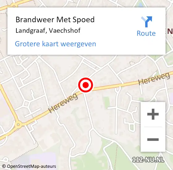 Locatie op kaart van de 112 melding: Brandweer Met Spoed Naar Landgraaf, Vaechshof op 20 februari 2018 14:05