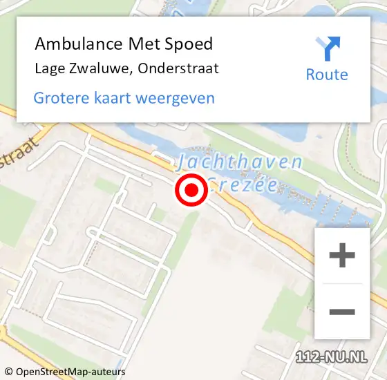 Locatie op kaart van de 112 melding: Ambulance Met Spoed Naar Lage Zwaluwe, Onderstraat op 21 februari 2018 06:42
