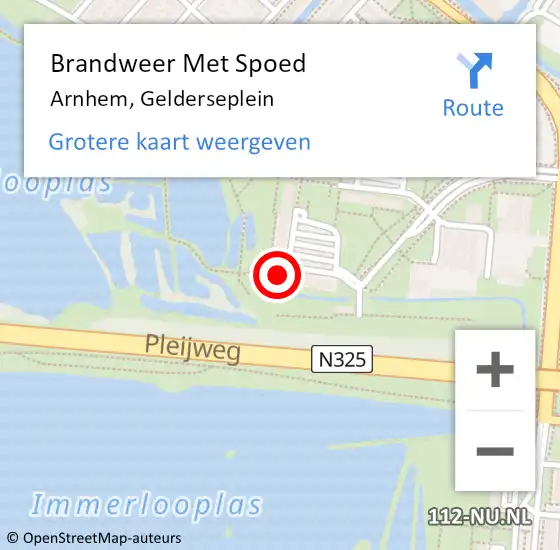 Locatie op kaart van de 112 melding: Brandweer Met Spoed Naar Arnhem, Gelderseplein op 21 februari 2018 22:10