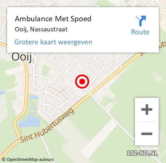 Locatie op kaart van de 112 melding: Ambulance Met Spoed Naar Ooij, Nassaustraat op 22 februari 2018 17:54