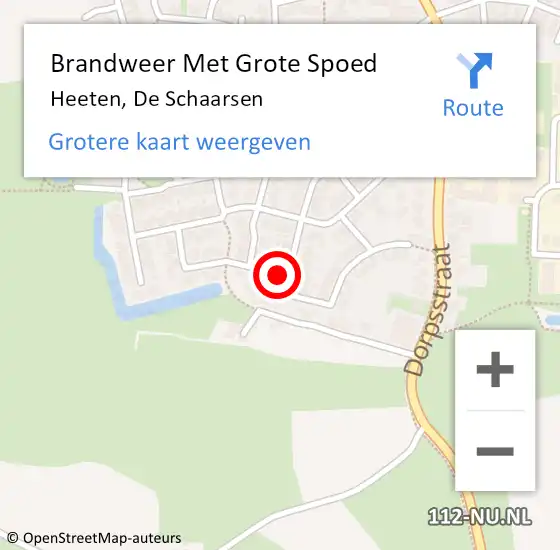 Locatie op kaart van de 112 melding: Brandweer Met Grote Spoed Naar Heeten, De Schaarsen op 22 februari 2018 19:52