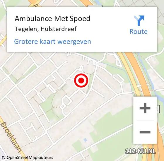 Locatie op kaart van de 112 melding: Ambulance Met Spoed Naar Tegelen, Hulsterdreef op 17 februari 2014 08:30