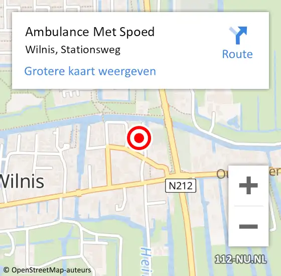 Locatie op kaart van de 112 melding: Ambulance Met Spoed Naar Wilnis, Stationsweg op 23 februari 2018 08:55